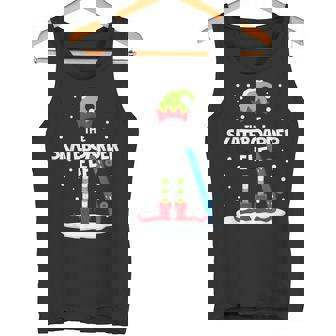Snowy Xmas Skateboarder Elf Matching Family Christmas Party Tank Top | Mazezy