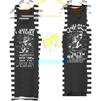 I Solve Cubes That’s My Superpower Speed Cubing Puzzle Tank Top | Mazezy