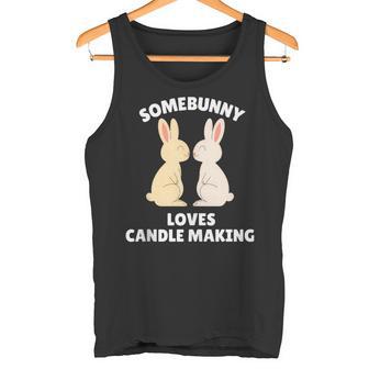 Somebunny Loves Candle Making Cute Easter Bunny Candle Maker Tank Top Tank Top | Mazezy