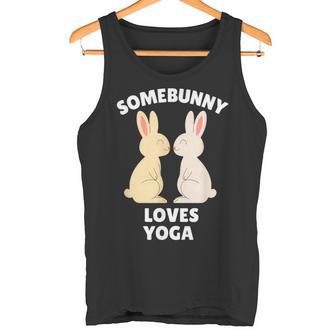 Somebunny Loves Yoga Cute Easter Bunny Yogi Yoga Lover Tank Top | Mazezy