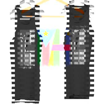South Sudan Central African Republic Half Flag Tank Top | Mazezy