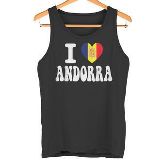 Souvenir Deoyage Rétro Avec Drapeau I Love Andorra En Forme De Cœur Débardeur e - Cadeauxyz
