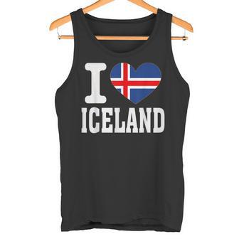 Souvenir En Forme De Cœur Avec Inscription I Love Islande Débardeur e - Cadeauxyz