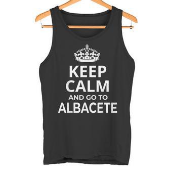 Souvenirs De Albacete Con Texto En Inglés Keep Calm And Go To Albacete Camiseta sin mangas - Regaloses