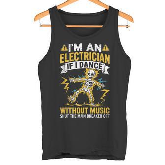 Soy Electricistai Bailoin Música Esqueleto Divertido Camiseta sin mangas - Regaloses