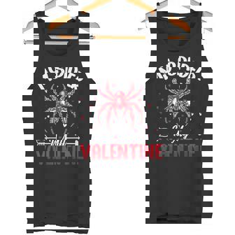 My Spider Is My Valentine Quirky Arachnid Lover Valentine's Tank Top | Mazezy