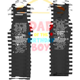 Spider Web Family Matching Dad Of The Birthday Boy Tank Top | Mazezy