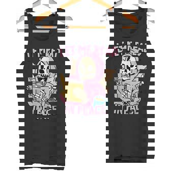 Squelette Amusant Pour Les Amateurs De Livres De Lecture Let Me Read In Peace Débardeur e - Cadeauxyz