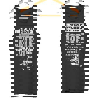 Step Aside Coffee Job For Alcohol Drinking Coffee Love Tank Top | Mazezy