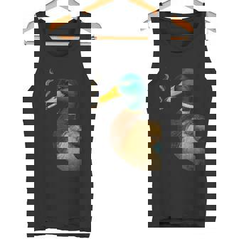 Stockente Ente Raucht Eine Zigaretteintage Lustige Ente Jagd Tank Top - Geschenkecke