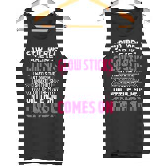 Stupid People Are Like Glow Sticks Saying Tank Top | Mazezy