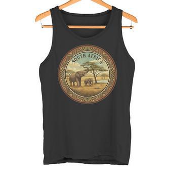 Südafrikaafari Elefant Familie Afrikanische Tierweltintage Tank Top - Geschenkecke
