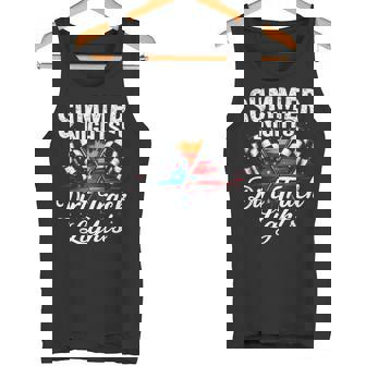 Summer Nights Dirt Track Lights Motorsport Tank Top | Mazezy