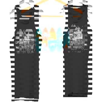 Surfboards Sunset Ocean Beach Vibe Surfer Tank Top | Mazezy