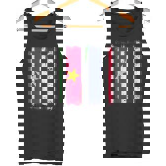 Suriname Thailand Half Flag Surinamese Thai Roots Tank Top | Mazezy