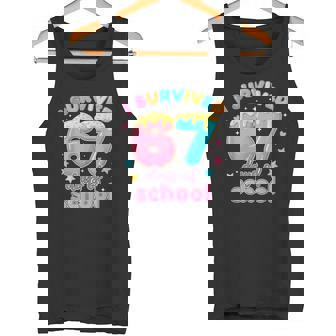 I Survived 67 Days Of School Teachers Students Drip Number Tank Top | Mazezy