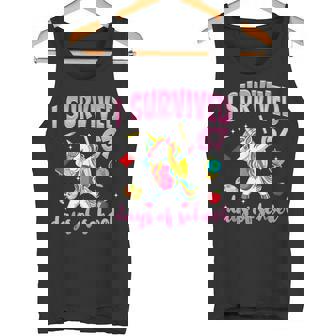 I Survived 67 Days Of School Unicorn Dabbing Teacher Student Tank Top | Mazezy