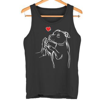 Süßetaffordshire Bullterrier Hunde Geschenketaffordshire Bullterrier Liebe Frauchen Hunde Damen Herrenchwarz Kurzarm Klassisch Klein Tank Top - Geschenkecke