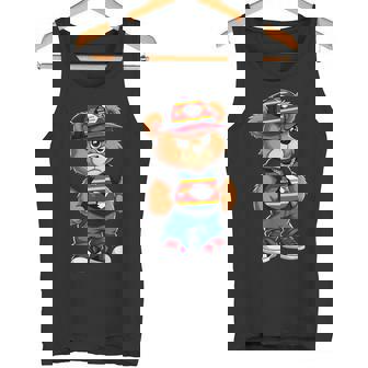 Swazi Flag Teddy Bear Swaziland Hip Hop Tank Top | Mazezy