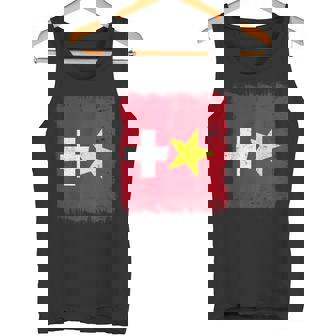 Switzerland Vietnam Half Flag Swiss Vietnamese History Tank Top | Mazezy