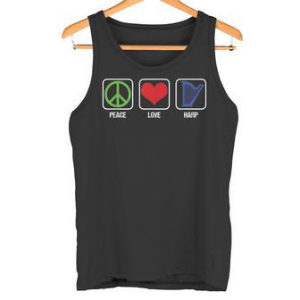 Symbole De Paix Cœur Amour Harpe Musicien Cadeau Débardeur e - Cadeauxyz