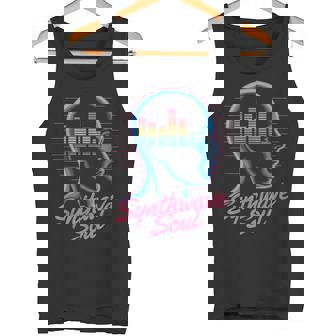 Synthwave Soul Retro Wave Electronic Music Aesthetic Tank Top | Mazezy