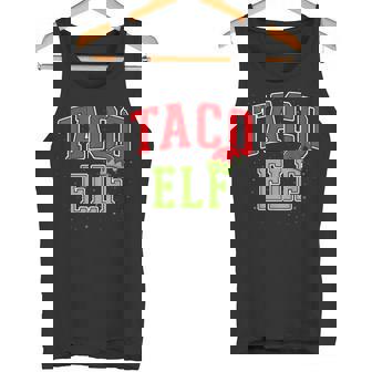 Taco Elf Christmas Family Matching Group Xmas Mexican Tank Top | Mazezy