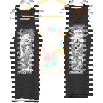 Tarot Card Gothic Cheer Mom Skeleton Cheerleader Mama Tank Top | Mazezy