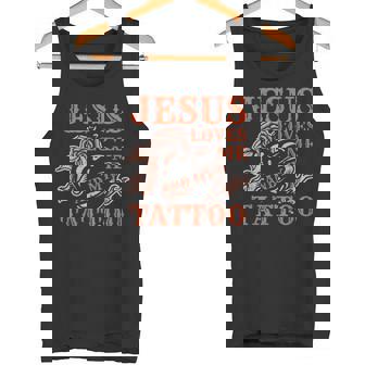 Tatuador Tatuado Tatuador Jesús Me Ama Con Mi Tatuaje Camiseta sin mangas - Regaloses