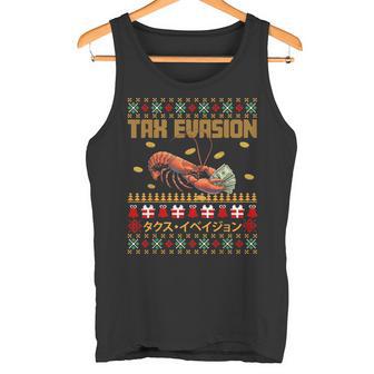 Tax Evasion Lobster Money Ugly Christmas Sweaters Tank Top | Mazezy