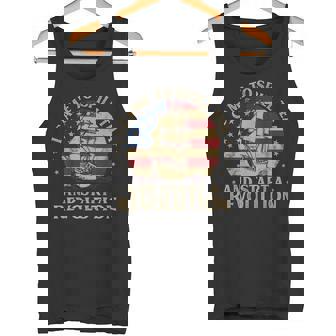 Tea Party Historian American Flag US History Boston Tank Top | Mazezy