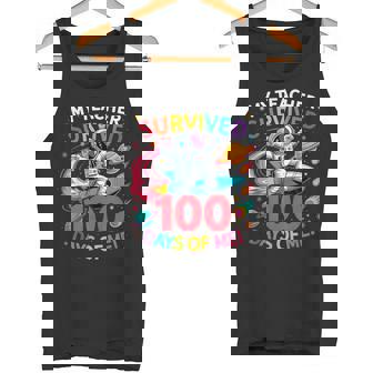 My Teacher Survived 100 Days Of Me Space Astronaut Rocket Tank Top | Mazezy