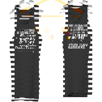 Thankful For My Preschool Turkeys Teach Thanksgiving Teacher Tank Top | Mazezy