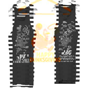 Thanksgiving Happy Dunksgiving Basketball Turkey Tank Top | Mazezy