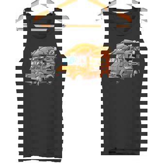 Thanksgiving Turkey Driving Food Truck Feast Tank Top | Mazezy