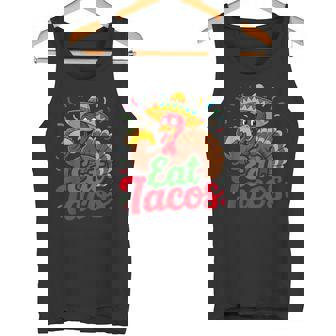Thanksgiving Turkey Eat Tacos Thanksgiving Tank Top | Mazezy