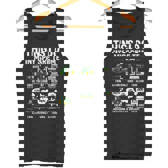 Things I Do In My Spare Time Tractor Lover Farmer Tank Top | Mazezy