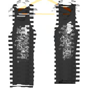 Three Horse Moon DÃa De Los Muertos Skeleton Horse Tank Top | Mazezy