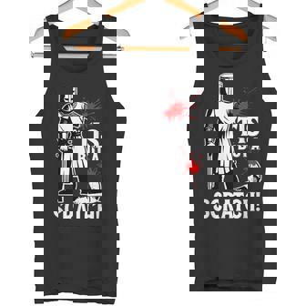 Tis But Acratch 面白い 中世の戦士 ユーモア 騎士 タンクトップ - Kawaiitshirt