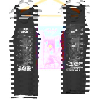 Tokyo City Pop Japan Vaporwave Cyber Glitch Art Cityspace Tank Top Tank Top | Mazezy