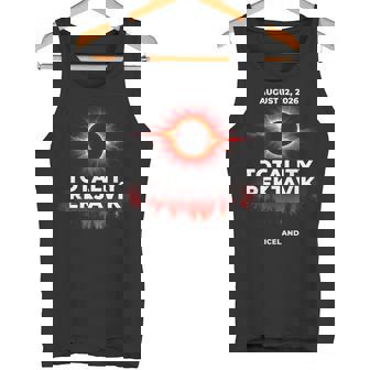 Totality Reykjavík 2026 Darkness Falls Iceland Sky Watchers Tank Top | Mazezy