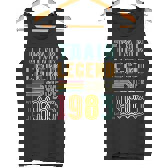 Train Legend 1983 42 Years Railroading Model Train Collector Tank Top Tank Top | Mazezy