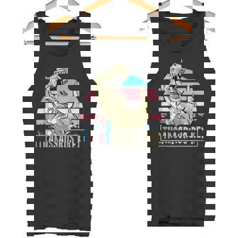 Transsaurus Trex Dinosaur LGBTQIA Ally Bisexual Pride Month Tank Top Tank Top | Mazezy