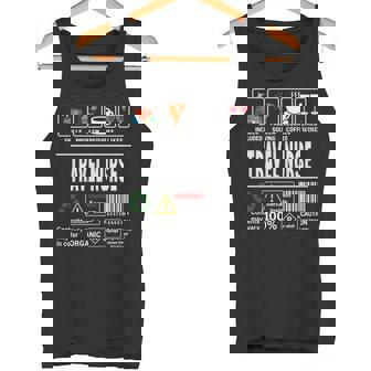 Travel Nurse Job Label Sarcasm Coffee Wine Skills Tank Top | Mazezy