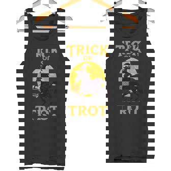 Trick Or Trot Halloween Horse Riding Equestrian Art Tank Top | Mazezy