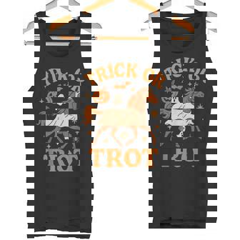 Trick Or Trot Horse Halloween Equestrian Costume Tank Top | Mazezy