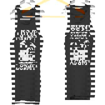 Trust Me I'm Almost a Locksmith Lock Pickers Locksmithing Tank Top | Mazezy