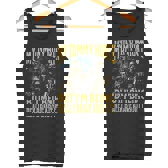 My Tummy Hurts Grim Reaper Brave About It Meme Joke Tank Top | Mazezy