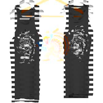 Turkey Baseball Game Day Thanksgiving Men Boy Kids Tank Top | Mazezy