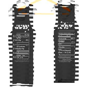 Turkey Nutrition Facts Thanksgiving Dinner & Friends Tank Top | Mazezy